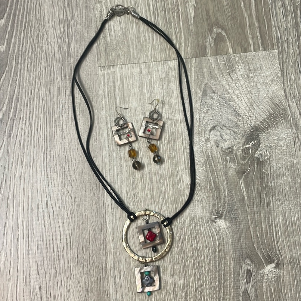 Handmade necklace and earrings
